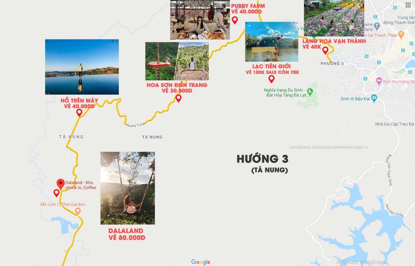 Địa điểm thăm quan Đà Lạt - Hướng về đèo Tà Nung ngoại thành Đà Lạt